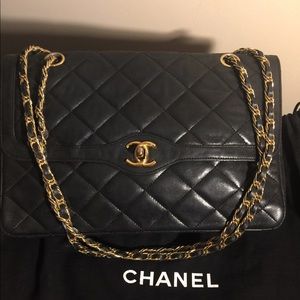 Chanel classic double flap in lamb skin leather